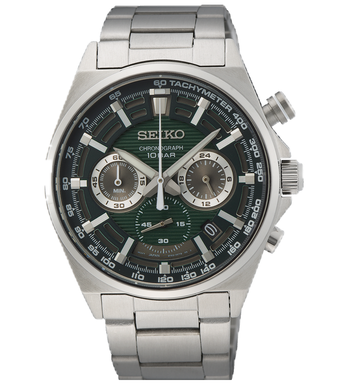 SEIKO SPORT CHRONO RACING 41MM MEN'S WATCH SSB405P1