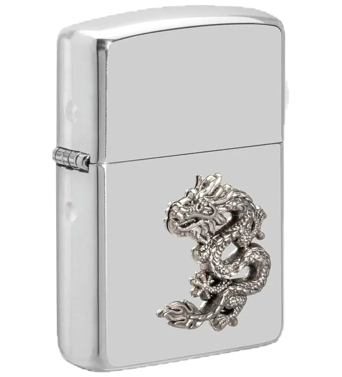 Запалка Zippo - Chinese Dragon Sterling Silver Emblem