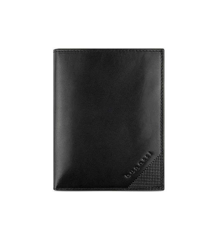 Мъжки портфейл Bugatti - Nobile Vertical With Flap, черен
