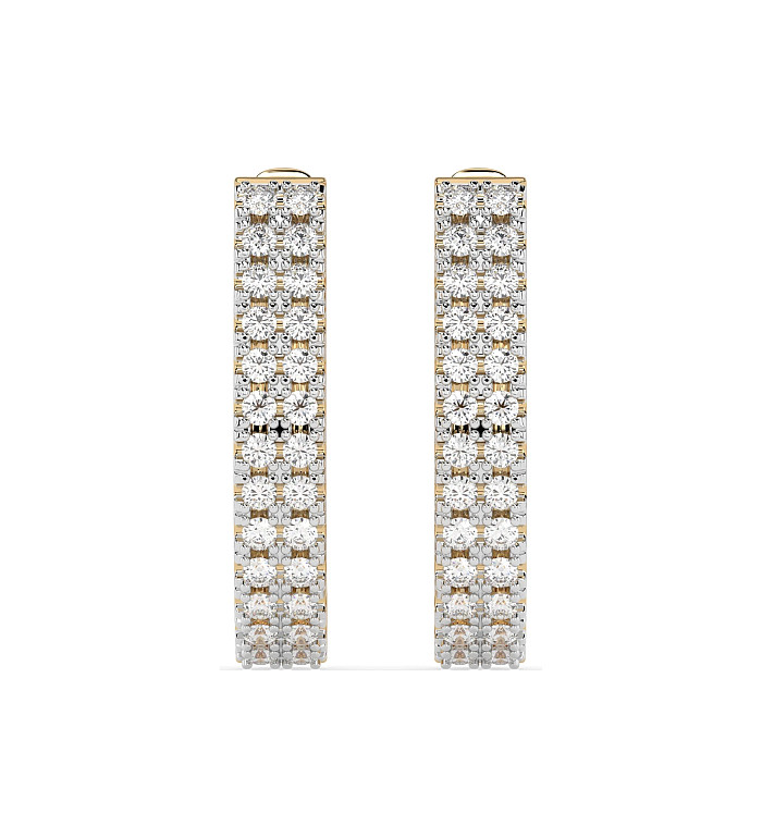 Cara обеци с диаманти 0.22 ct – ЗЛАТНО БИЖУ 14К K102-10300Y/14K