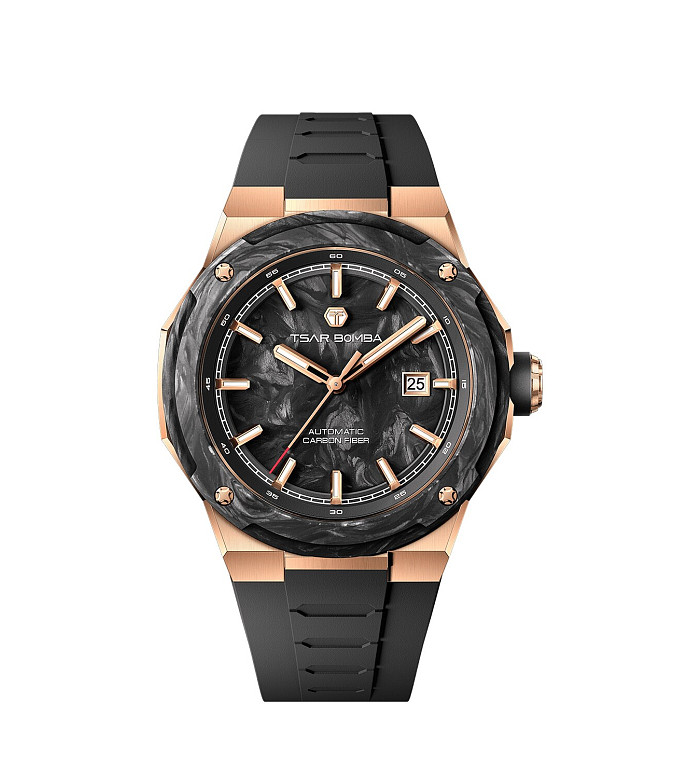 TSAR BOMBA Electron-Carbon-X II Carbon Fiber Rose Gold Black TB8230-03