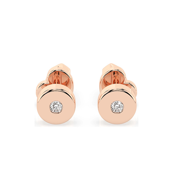 Cara обеци с диаманти 0.04 ct – ЗЛАТНО БИЖУ 14К K102-10050R/14K