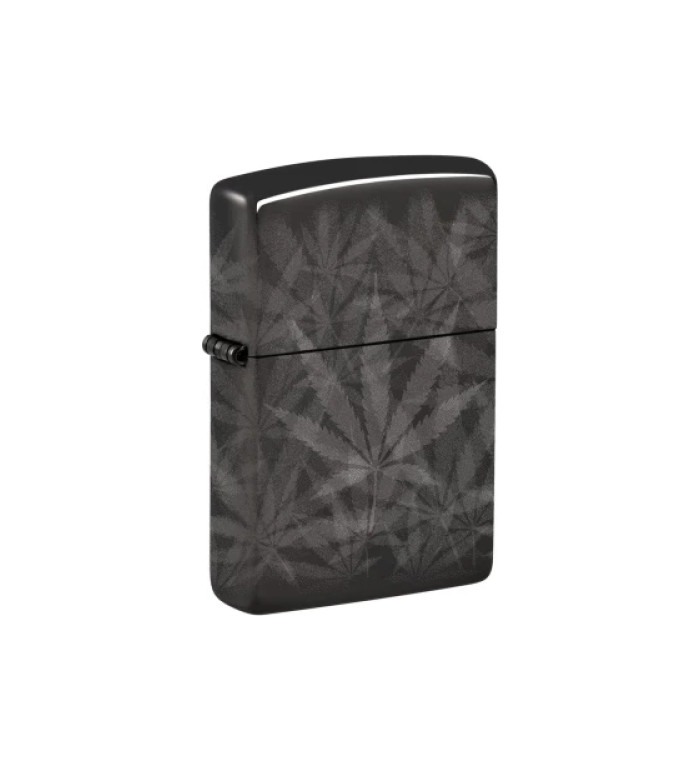 Запалка Zippo - Cannabis Design High Polish Black