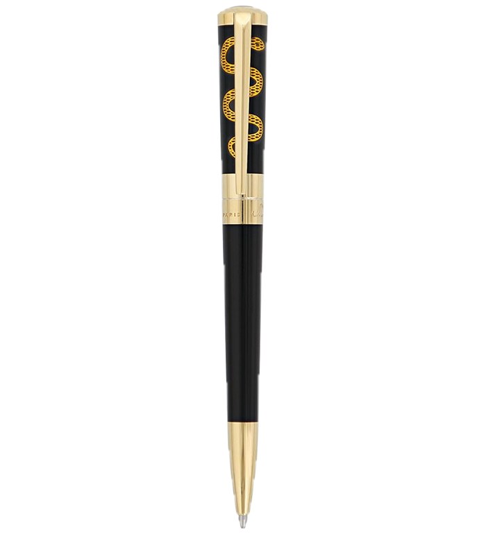 ХИМИКАЛКА S.T.DUPONT LIBERTE HIPPOCRATE BLACK NATURAL LACQUER&YELLOW GOLD 465676
