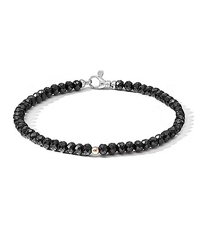 COMETE BRACELET SILVER, BLACK FACETED SPINELS UBR1175