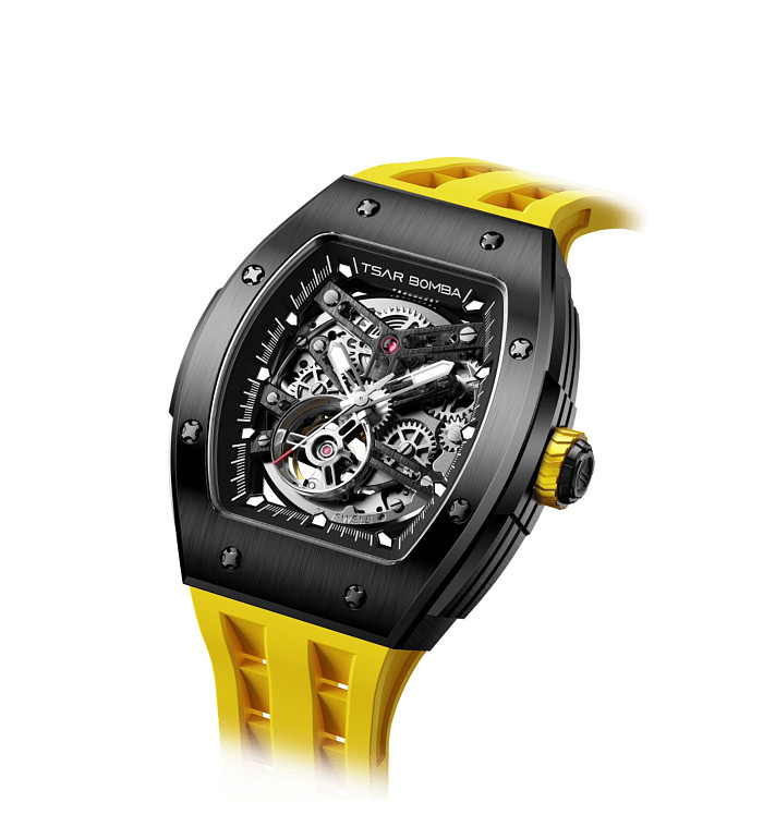 TSAR BOMBA T-Elemental Automatic Black Yellow TB8228A-05