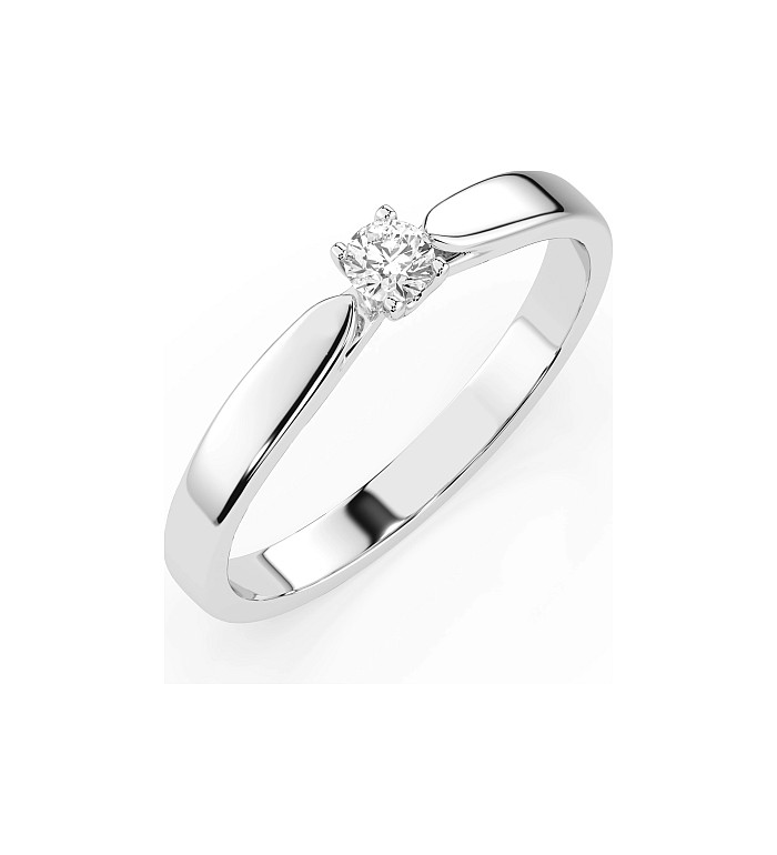 Cara пръстен с диамант 0.08 ct – ЗЛАТНО БИЖУ 14К K101-10046W(2.7)/14K