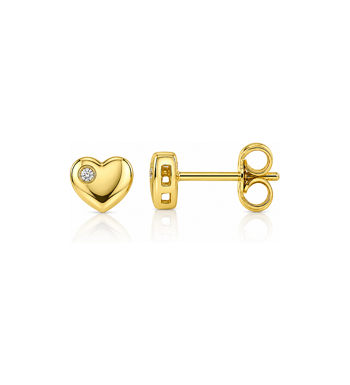 Cara Diamanti gold earrings with diamonds BB0462Y/0.01ctsSI/H