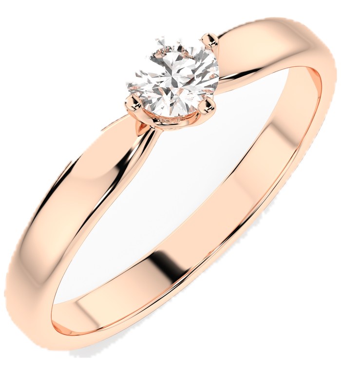 CARA Златен пръстен с диамант 0.40 ct GIA сертификат K101-10021R