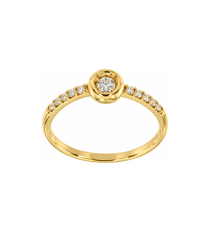 Cara Diamanti златен пръстен с диаманти AA0598W/0.09ctsSI/H