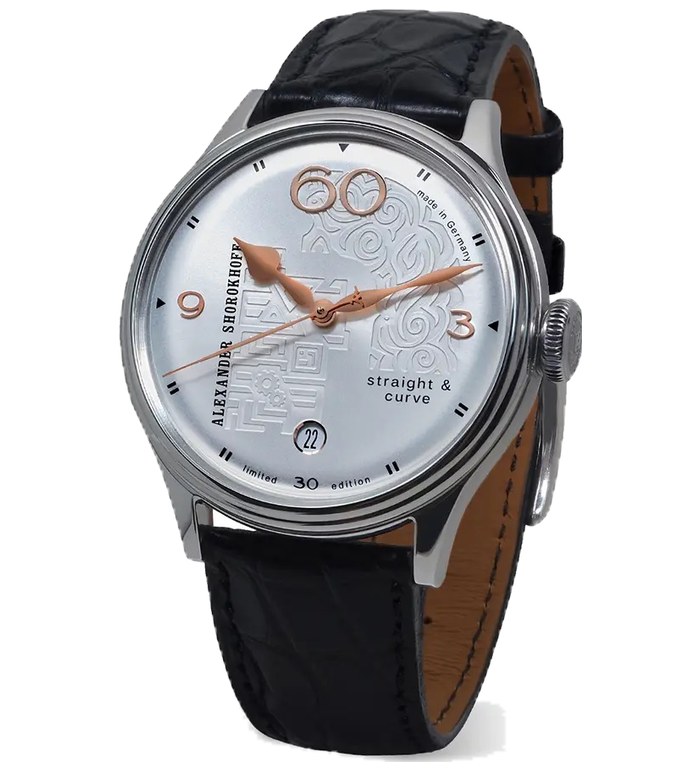 Часовник ALEXANDER SHOROKHOFF STRAIGHT & CURVE 39.5MM LIMITED EDITION 30PCS AS.V7-SC1