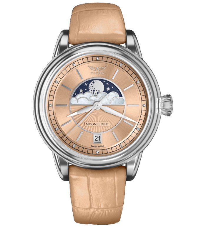 ЧАСОВНИК АVIATOR DOUGLAS MOONFLIGHT 36MM V.1.33.0.259.4