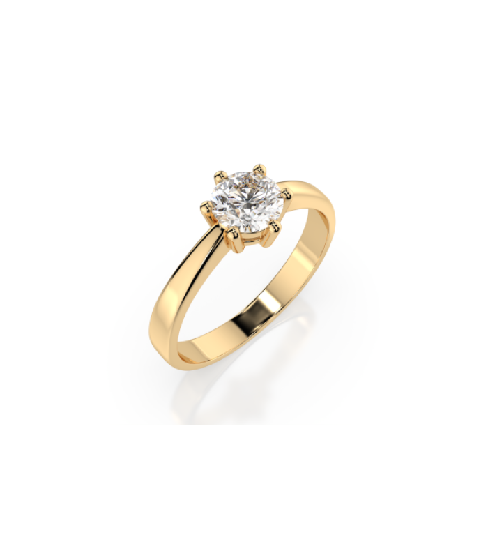 CARA Златен пръстен с диамант 0.40 ct GIA сертификат K101-10151Y 