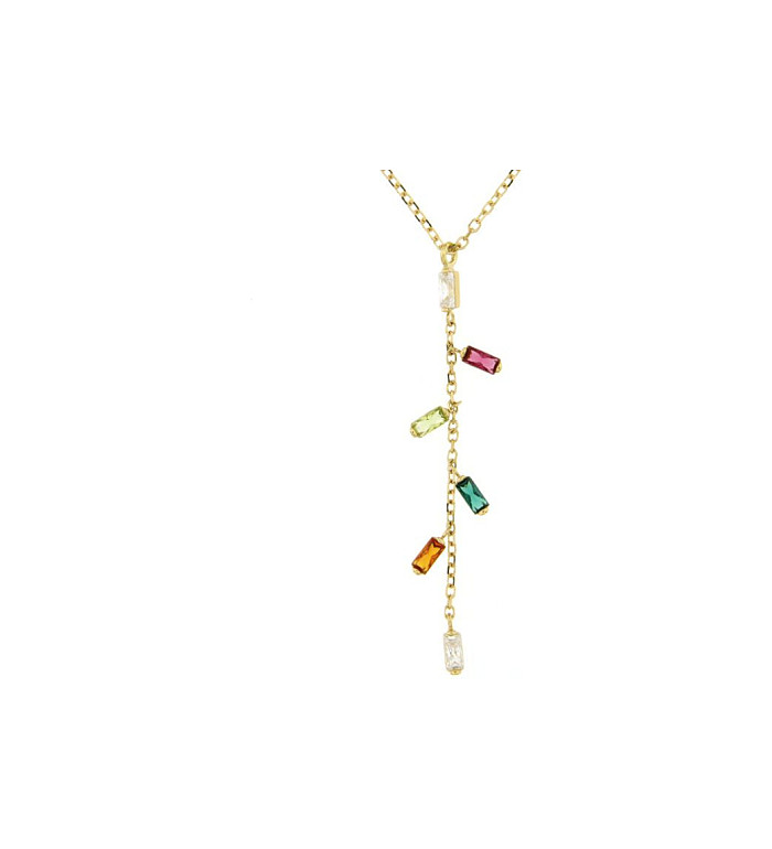 Cara Diamanti gold necklace with zirconia P3255 C1