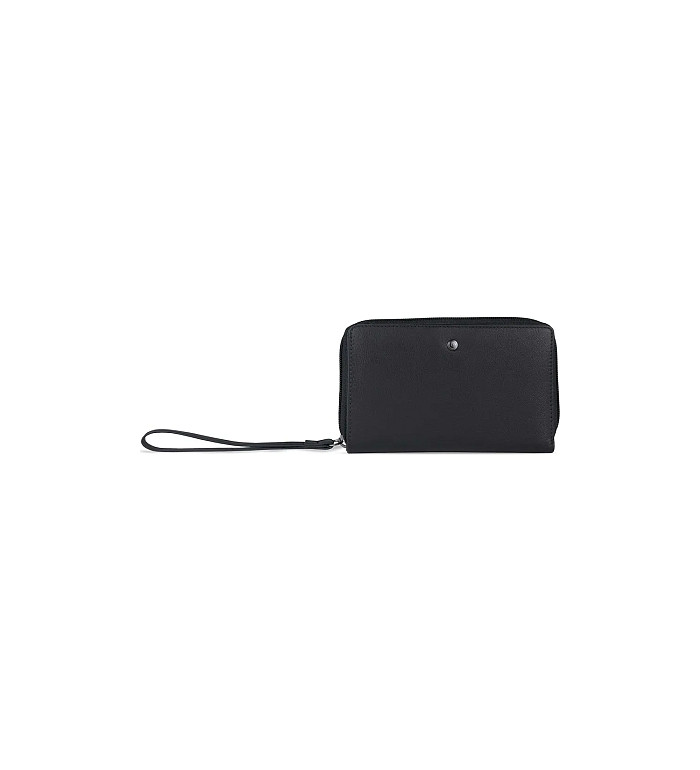Дамски кожен портфейл Bugatti - Black Magic, черен, с RFID защита