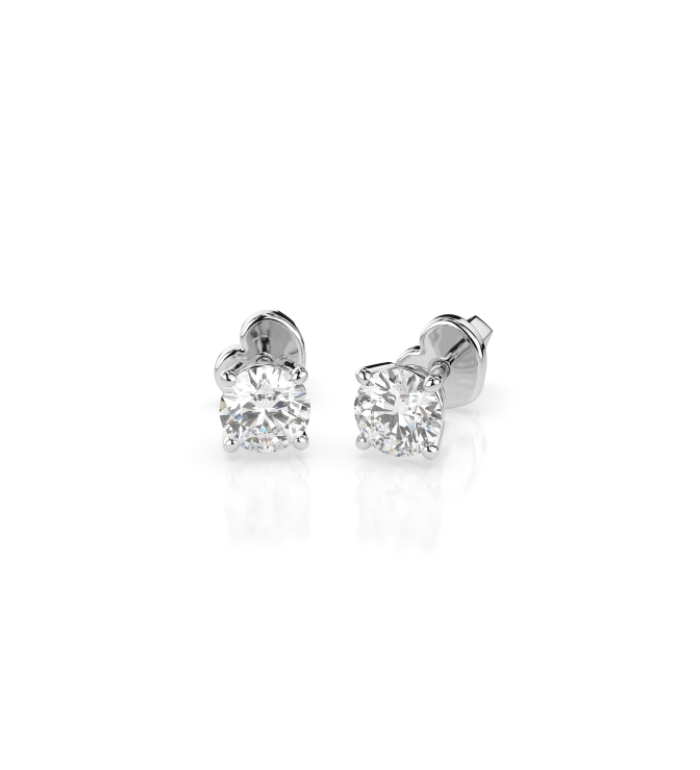 CARA  Златни обеци с GIA сертифицирани диаманти K102-10012W