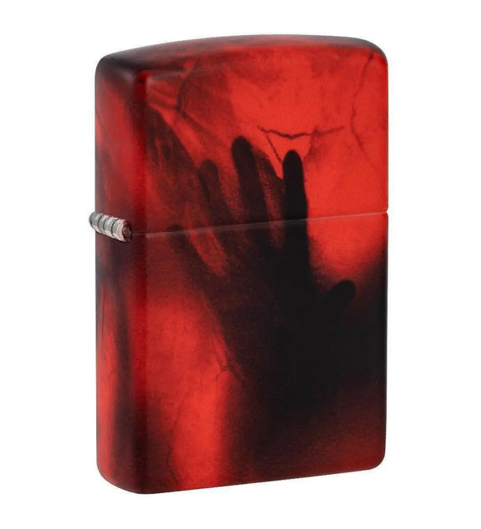 LIGHTER ZIPPO - CREEPY SKULL AND HAND DESIGN