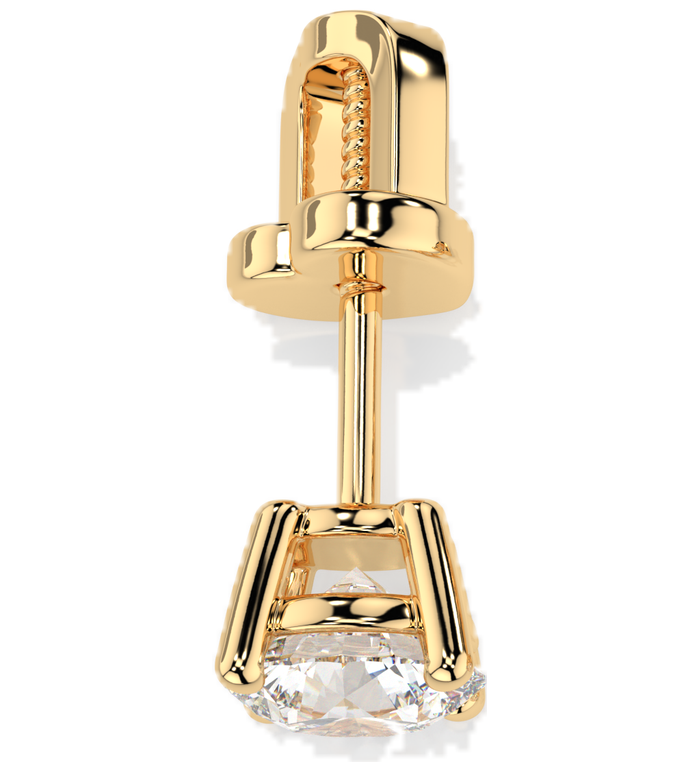 CARA Златни обеци с диаманти 0,80 ct GIA сертификат K102-10012Y