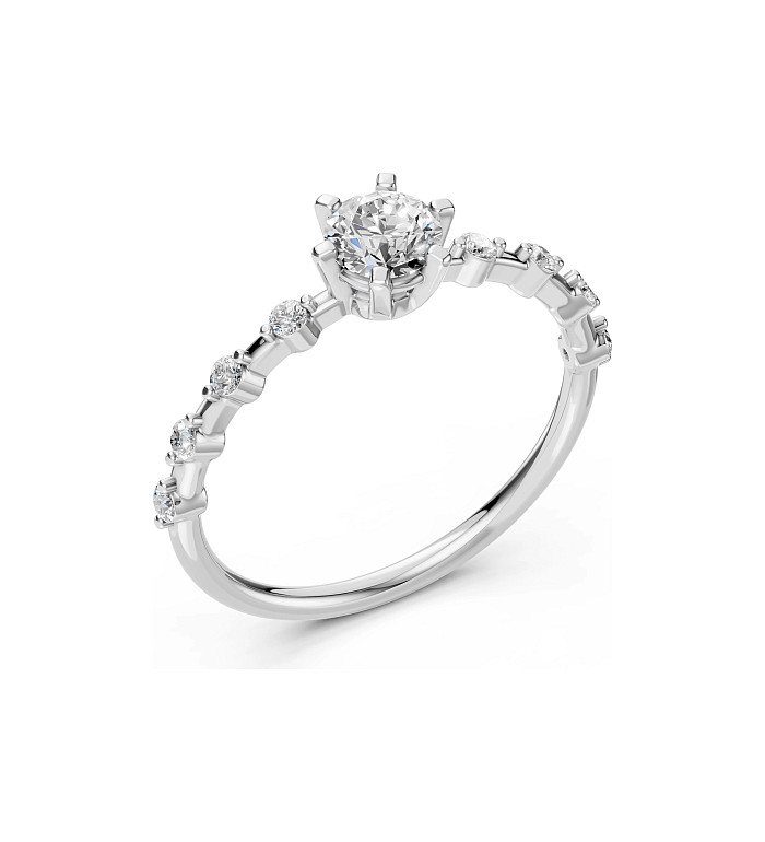 Cara пръстен с диаманти 0.50+0.16 ct GIA сертификат – ЗЛАТНО БИЖУ 14К K101-10144W(5.1)/14K
