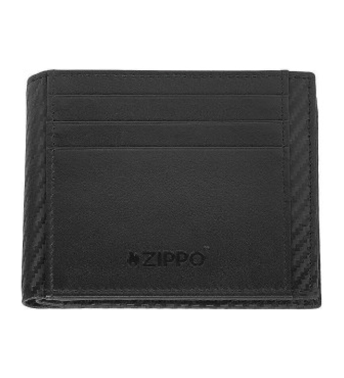 Мъжки портфейл Zippo - Carbon, 7CC, Rfid защита, черен