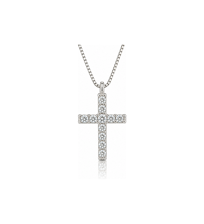 Cara Diamanti gold necklace with zirconia P2356