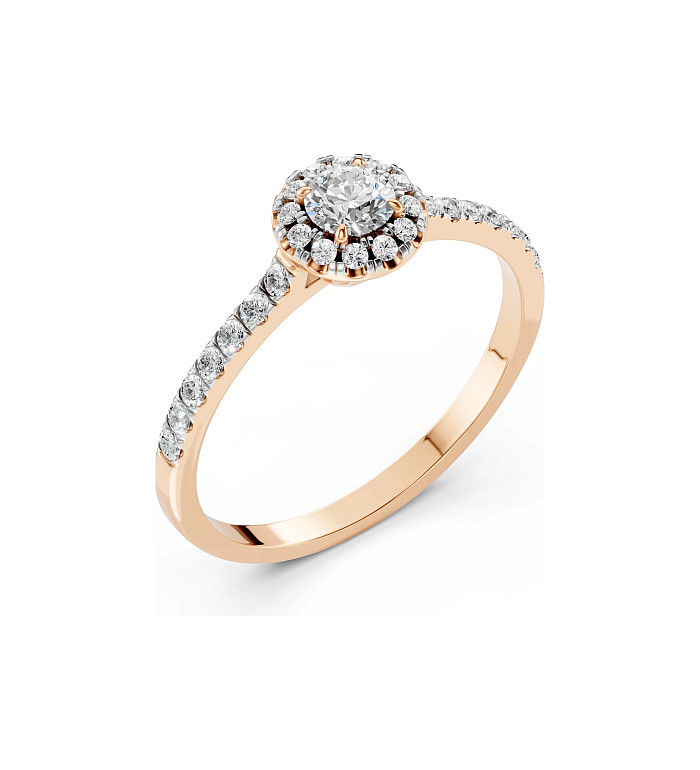 Cara пръстен с диаманти 0.25+0.29 ct – ЗЛАТНО БИЖУ 14К K101-10095R(4.0)/14K
