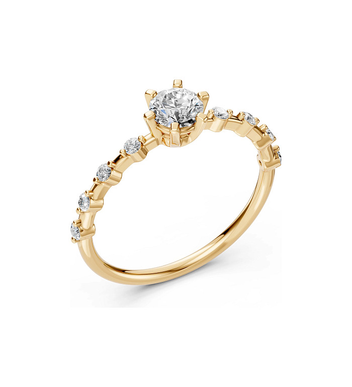 Cara пръстен с диаманти 0.50+0.16 ct GIA сертификат – ЗЛАТНО БИЖУ 14К K101-10144Y(5.1)/14K