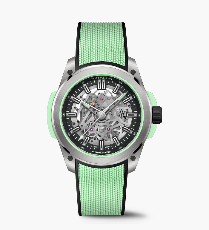 Norqain Wild One Skeleton Titanium Mint Green N3000.26T01.B01