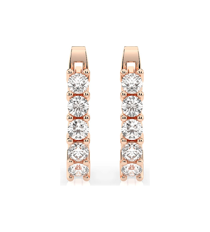 Cara обеци с диаманти 0.60 ct – ЗЛАТНО БИЖУ 14К K102-10098R(2.5)/14K
