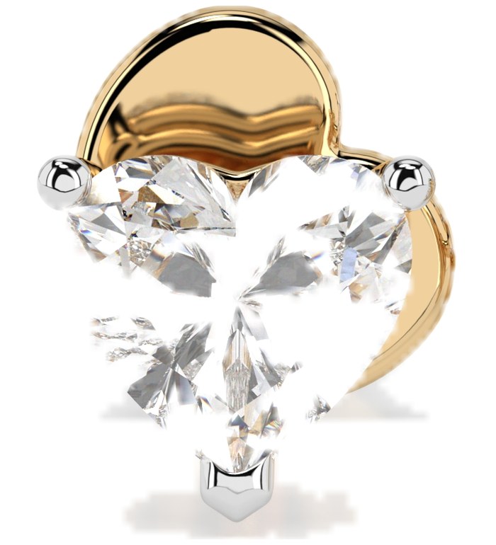 CARA Златни обеци с диаманти 0,60 ct GIA сертификат  K102-10190Y HRT