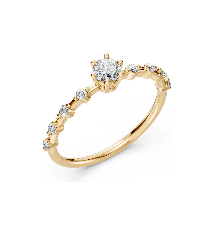 Cara пръстен с диаманти 0.30+0.16 ct GIA сертификат – ЗЛАТНО БИЖУ 14К K101-10144Y(4.2)/14K