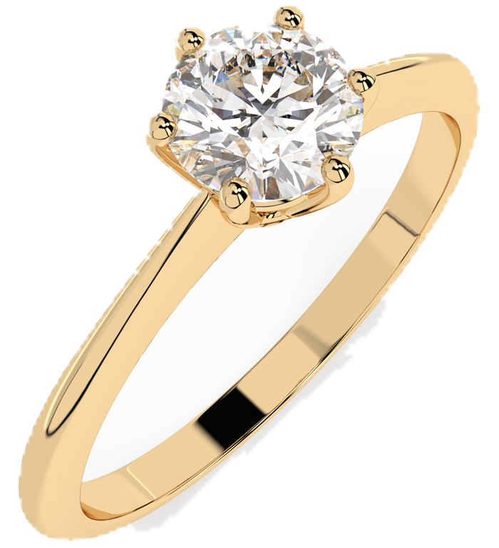 CARA Златен пръстен с диамант 0.35 ct GIA сертификат K101-10027Y