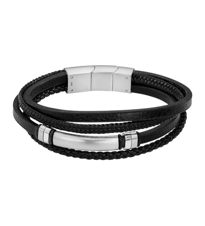 LOTUS STYLE IRON ROAD LEATHER BRACELET LS2589-2/1