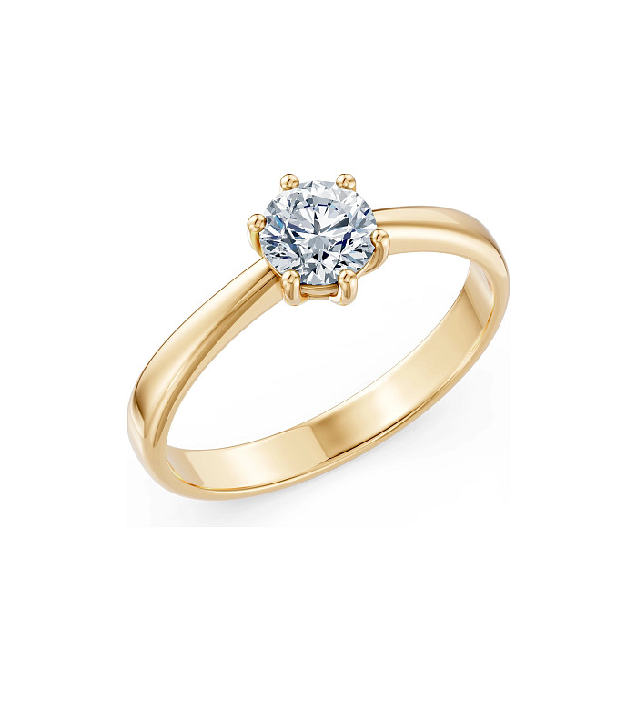 Cara пръстен с диамант 0.70 ct GIA сертификат – ЗЛАТНО БИЖУ 14К K101-10151Y(5.7)/14K
