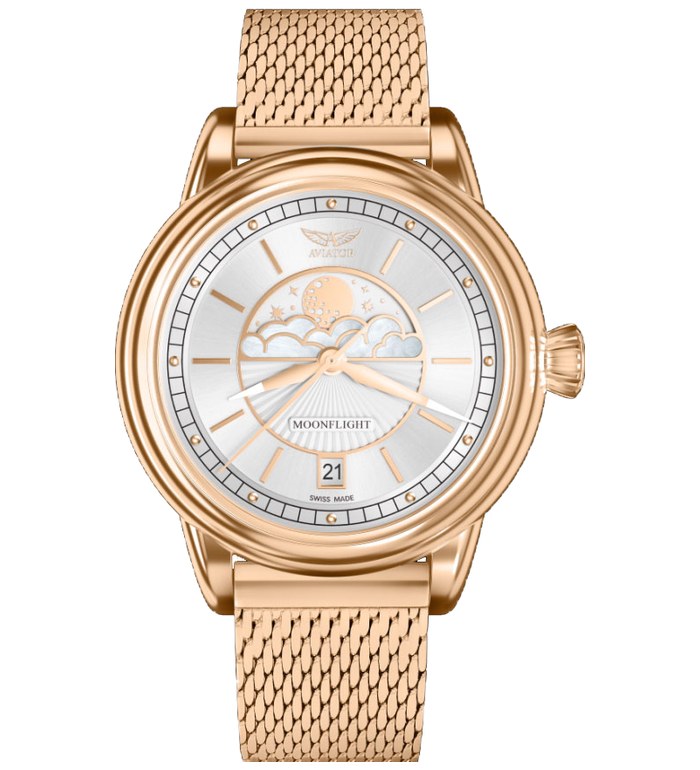ЧАСОВНИК AVIATOR DOUGLAS MOONFLIGHT 36MM V.1.33.2.251.5