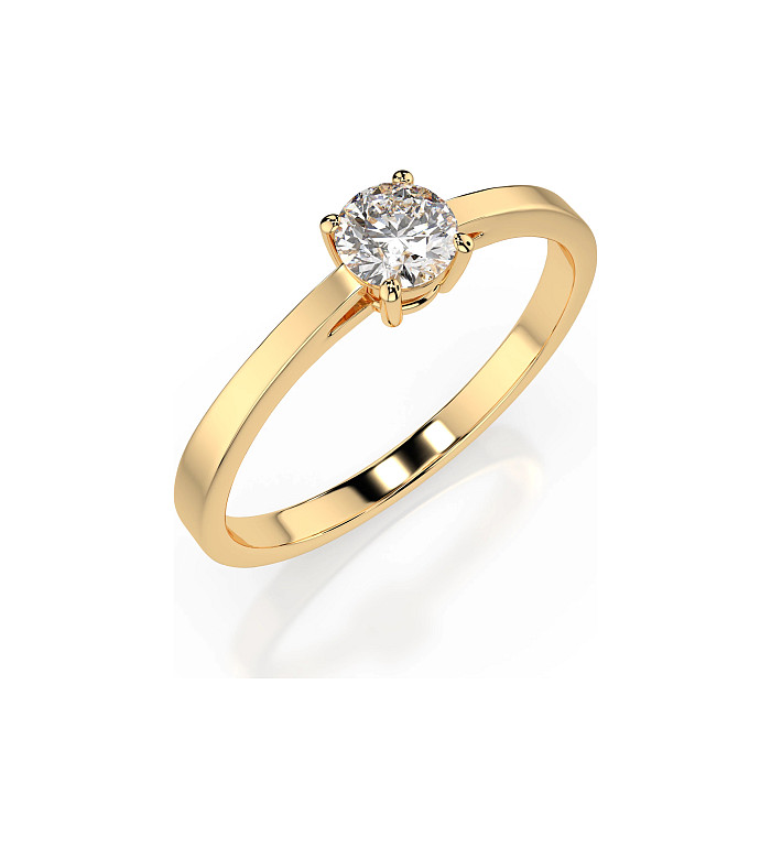 Cara пръстен с диамант 0.30 ct GIA сертификат – ЗЛАТНО БИЖУ 14К K101-10012/1Y(4.2)/14K