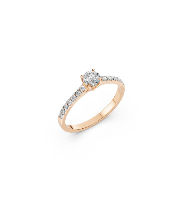 CARA Златен пръстен с диаманти 0.40+0.21 ct GIA сертификат K101-10094R