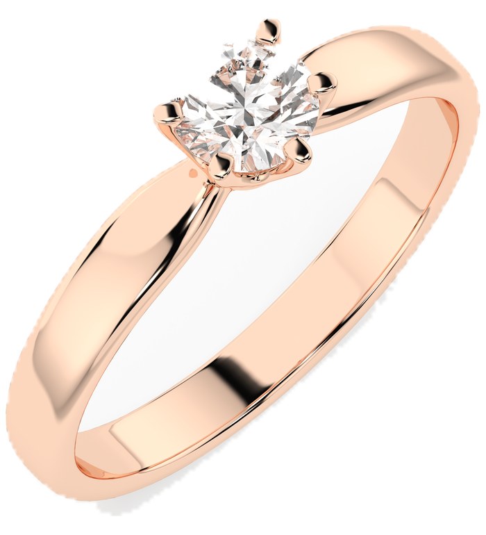 CARA Златен пръстен с диамант 0.35 ct GIA сертификат K101-10040R