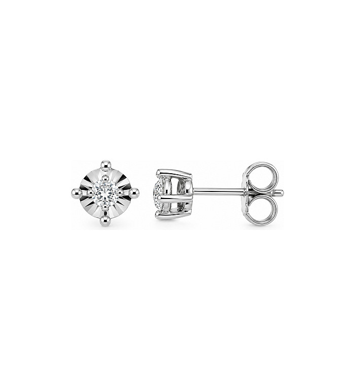 Cara Diamanti gold earrings with diamonds BB0524W/0.15ctsSI/H