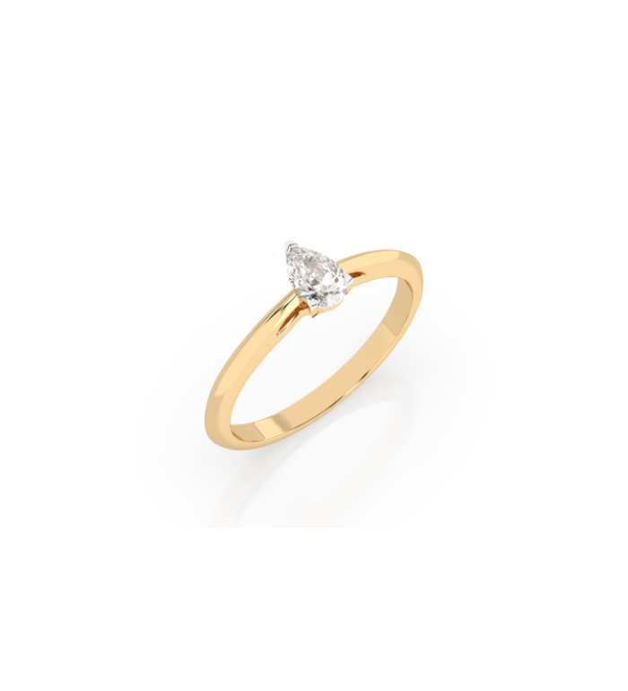 CARA Златен пръстен с диамант 0.30 ct GIA сертификат K101-10190Y PAR