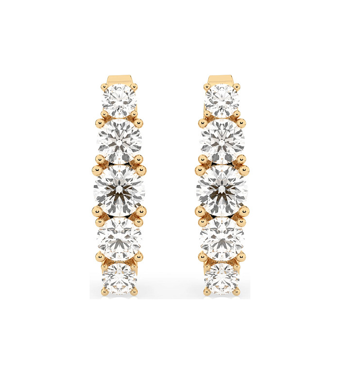 Cara обеци с диаманти 0.30+0.55 ct – ЗЛАТНО БИЖУ 14К K102-10128Y/14K