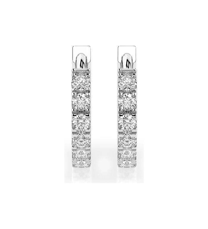 Cara обеци с диаманти 0.42 ct – ЗЛАТНО БИЖУ 14К K102-10109W(2.0)/14K
