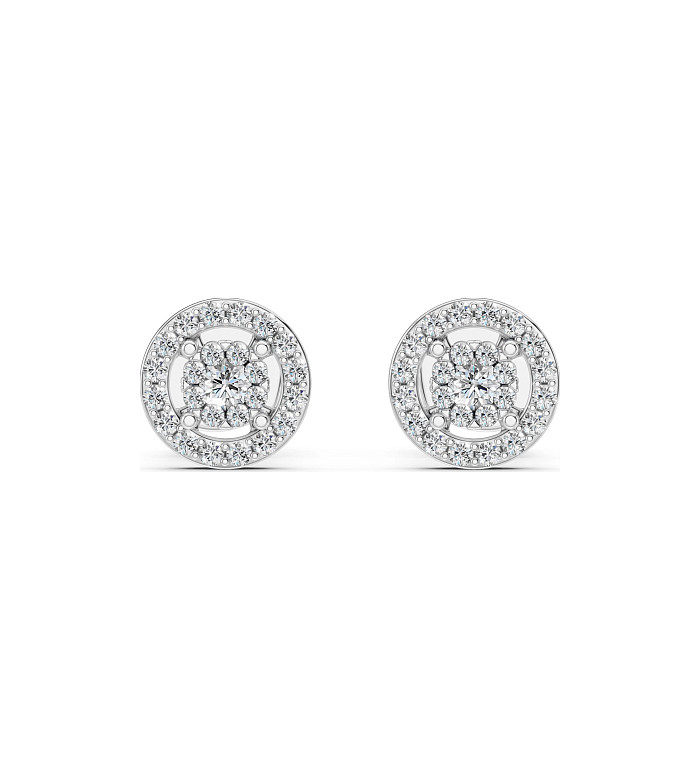 Cara обеци с диаманти 0.06+0.22 ct – ЗЛАТНО БИЖУ 14К K102-10018W(2.0)/14K