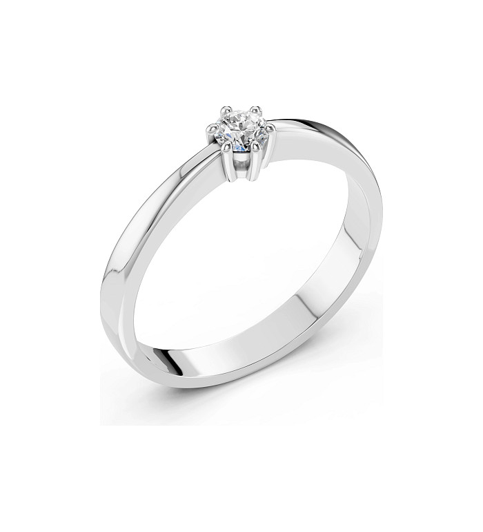 Cara пръстен с диамант 0.15 ct – ЗЛАТНО БИЖУ 14К K101-10151W(3.4)/14K