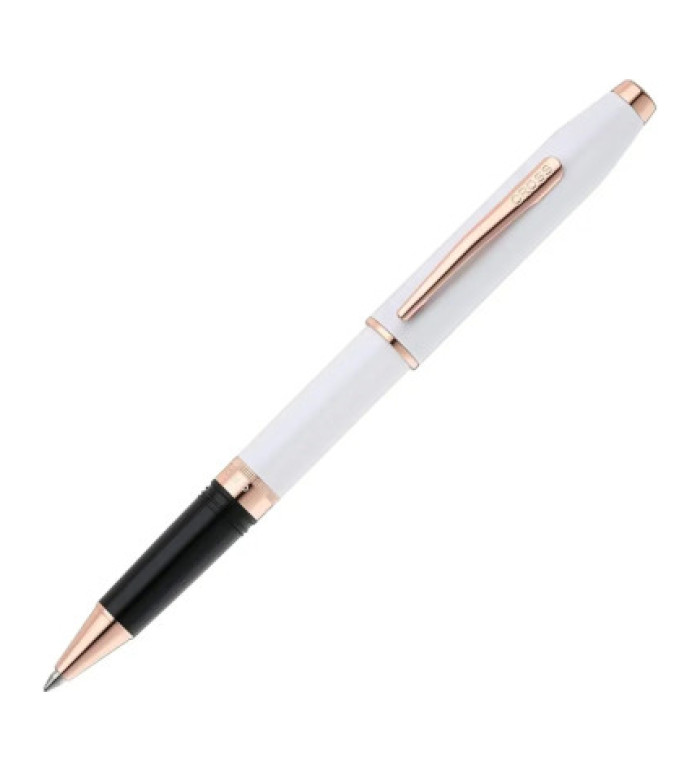 Ролер Cross Foundry - Pearl White Lacquer With Rose Gold