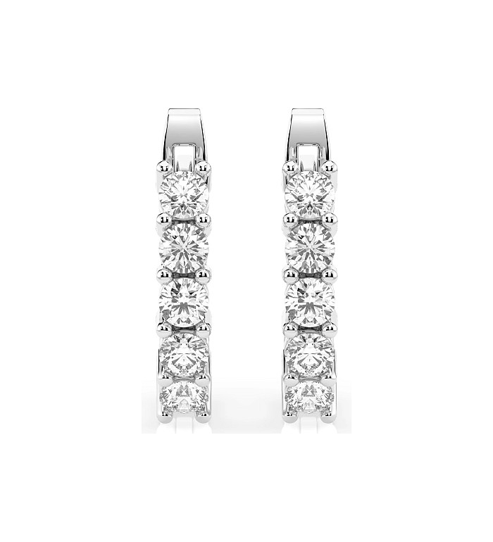Cara обеци с диаманти 0.60 ct – ЗЛАТНО БИЖУ 14К K102-10098W(2.5)/14K
