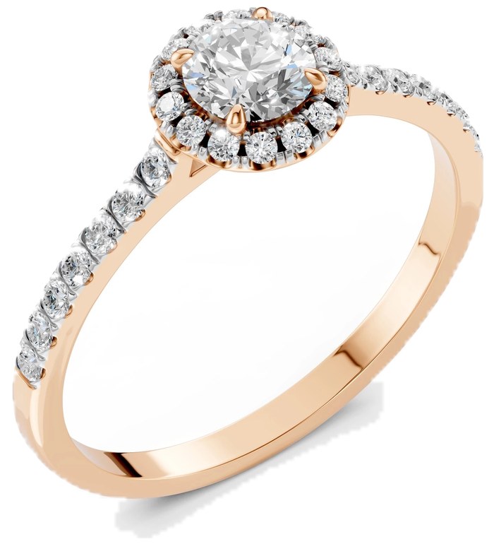 Златен пръстен с диамант CARA 0.50+0.29ct GIA сертификат K101-10095R 