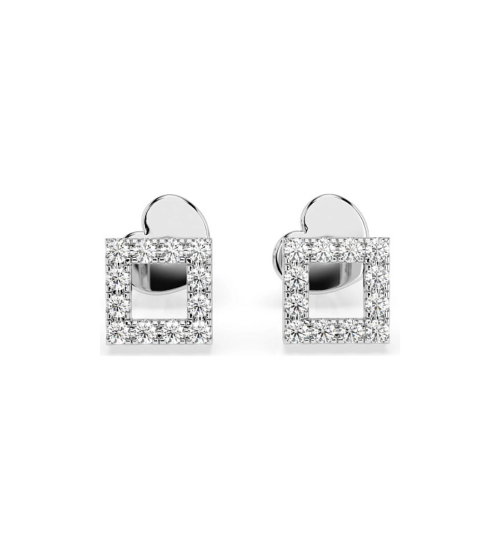 Cara обеци с диаманти 0.14 ct – ЗЛАТНО БИЖУ 14К K102-10053W/14K