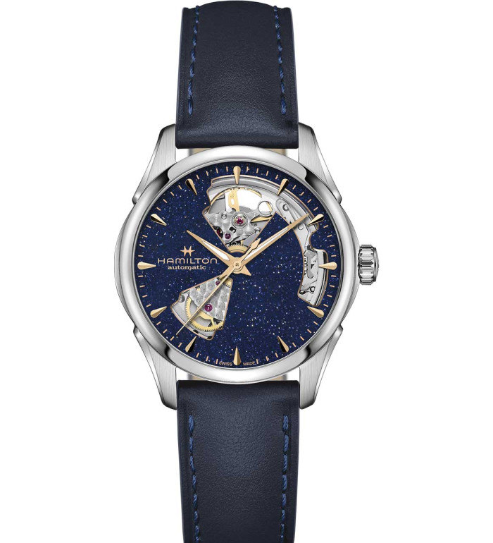 HAMILTON JAZZMASTER OPEN HEART LADY BLUE 36MM H32215642