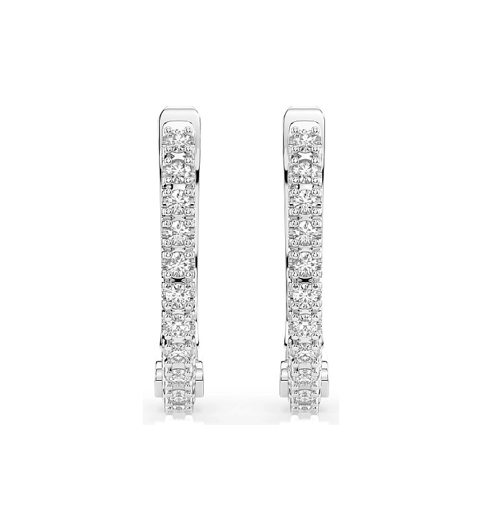 Cara обеци с диаманти 0.18 ct – ЗЛАТНО БИЖУ 14К K102-10076W/14K
